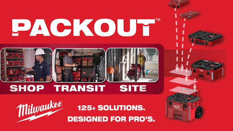 Milwaukee Tools Packout Storage for Electricians at Elliott Electric Supply